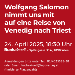 Lesung Wolfgang Salomon "Mit dem Wind - Von Triest nach Venedig"